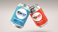 The rebrand marks the first time Toast Ale has used bright colours – and its first foray into canned beverages